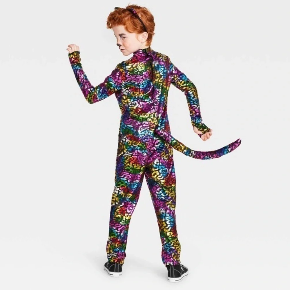 Wild Cat Halloween Costume Jumpsuit with Headpiece Large - Hyde & EEK! Rainbow